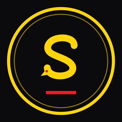 Sensei app icon — a gold S inside a gold ring on black